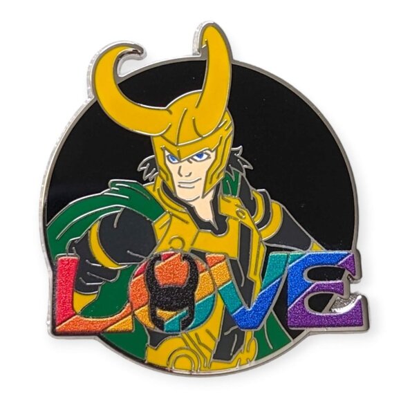 Loki Marvel Disney Pin: Rainbow Pride Love - Picture 1 of 4